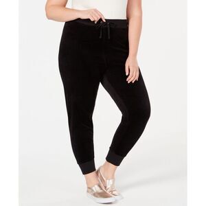 Juicy Couture Trendy Plus Size Zuma Velour Jogger Pants